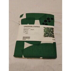 Underblomma Pillow Case Ikea Green And White 70% Cotton 30% Jute 20x20 Inches